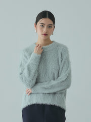 カーブヘムシャギーニットプルオーバー≪手洗い可能≫