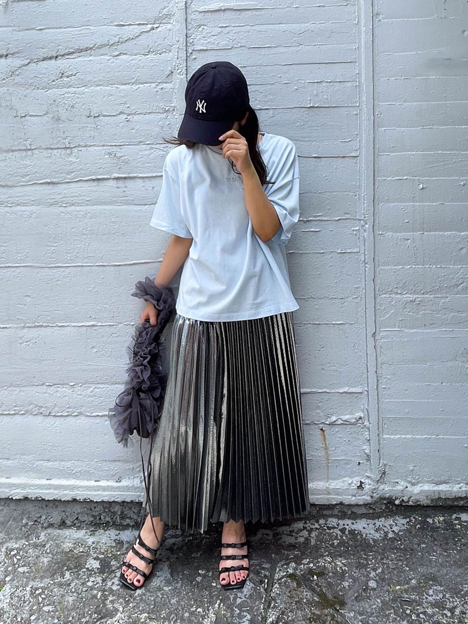 【ENIM BY VICKY】ハイゲージENIMロゴ刺繍Tシャツ《手洗い可能》