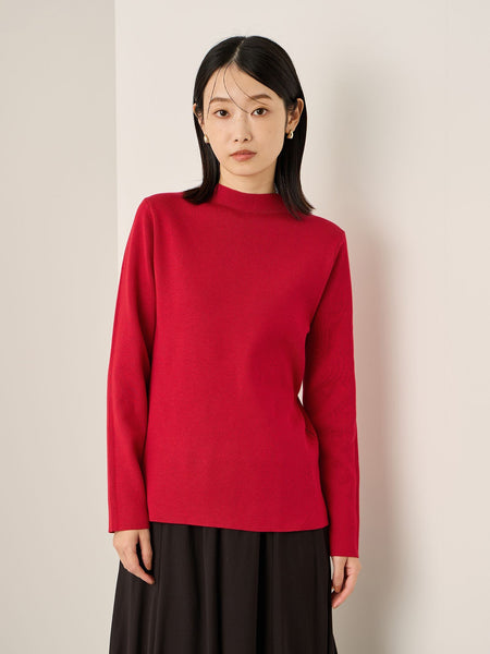 ハイネック総針ニットプルオーバー≪手洗い可能≫