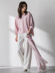 デニムワイドパンツ≪洗濯機で洗える≫