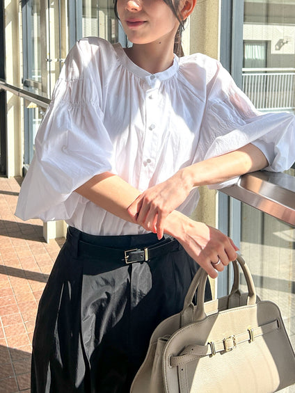 【WEB限定】コットンボイルブラウス≪手洗い可能≫