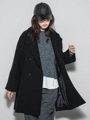 ラムウールダブルカラーコート