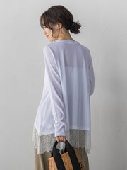 裾レーストップス≪手洗い可能≫