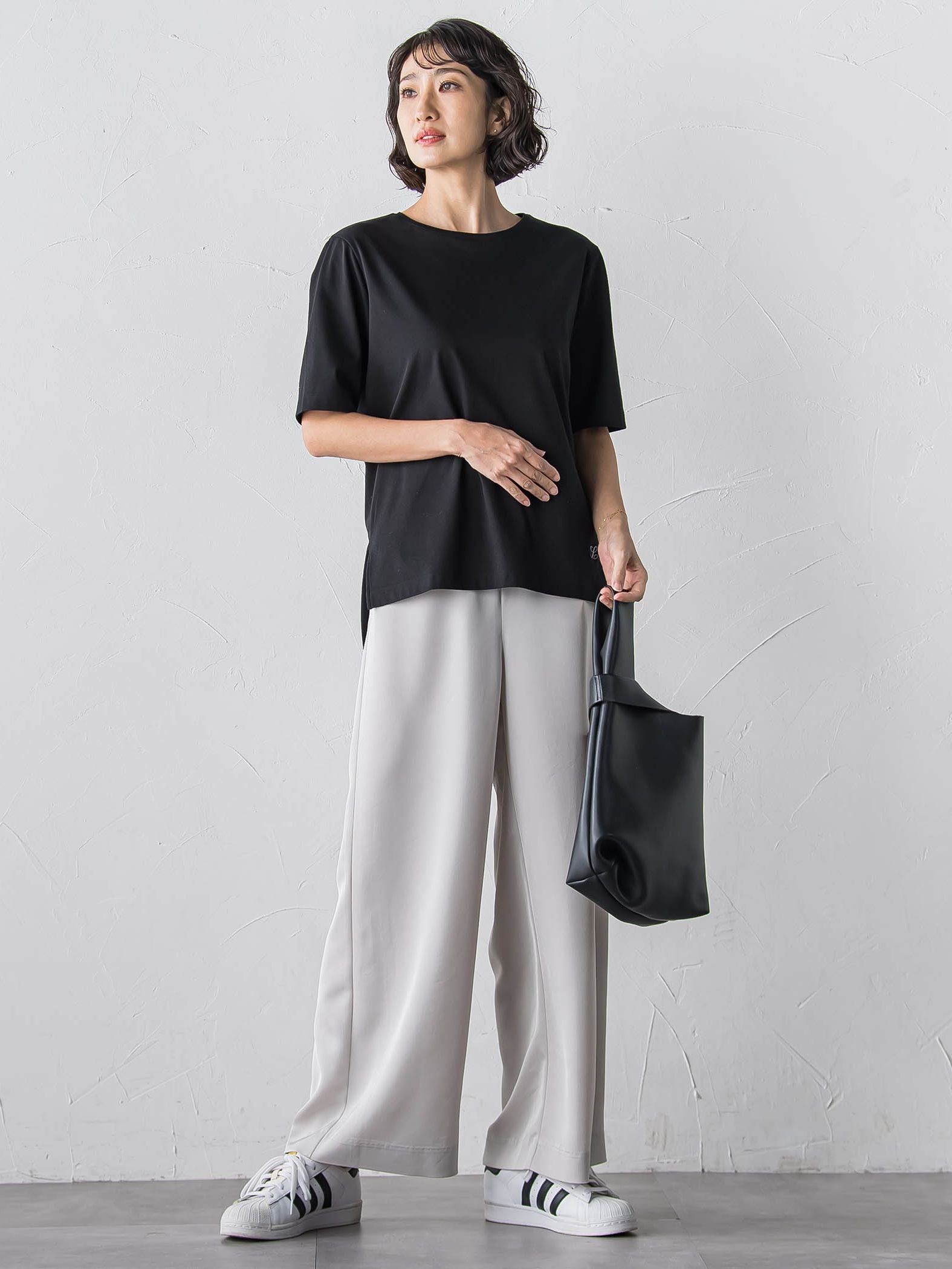 【大きいサイズ】【受注会限定】トリアセチノワイドパンツ