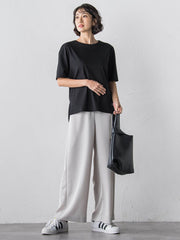 【大きいサイズ】【受注会限定】トリアセチノワイドパンツ