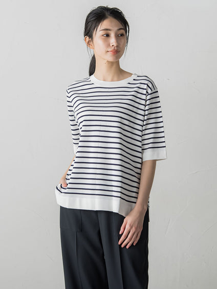 【新色追加/追加生産分入荷】VIS Tシャツニットプルオーバー≪手洗い可能≫
