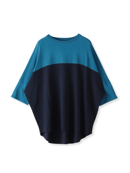 【WEB限定】バイカラーニット≪手洗い可能≫