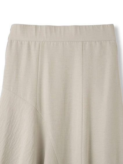 サテンピーチバックアシンメトリースカート≪手洗い可能≫