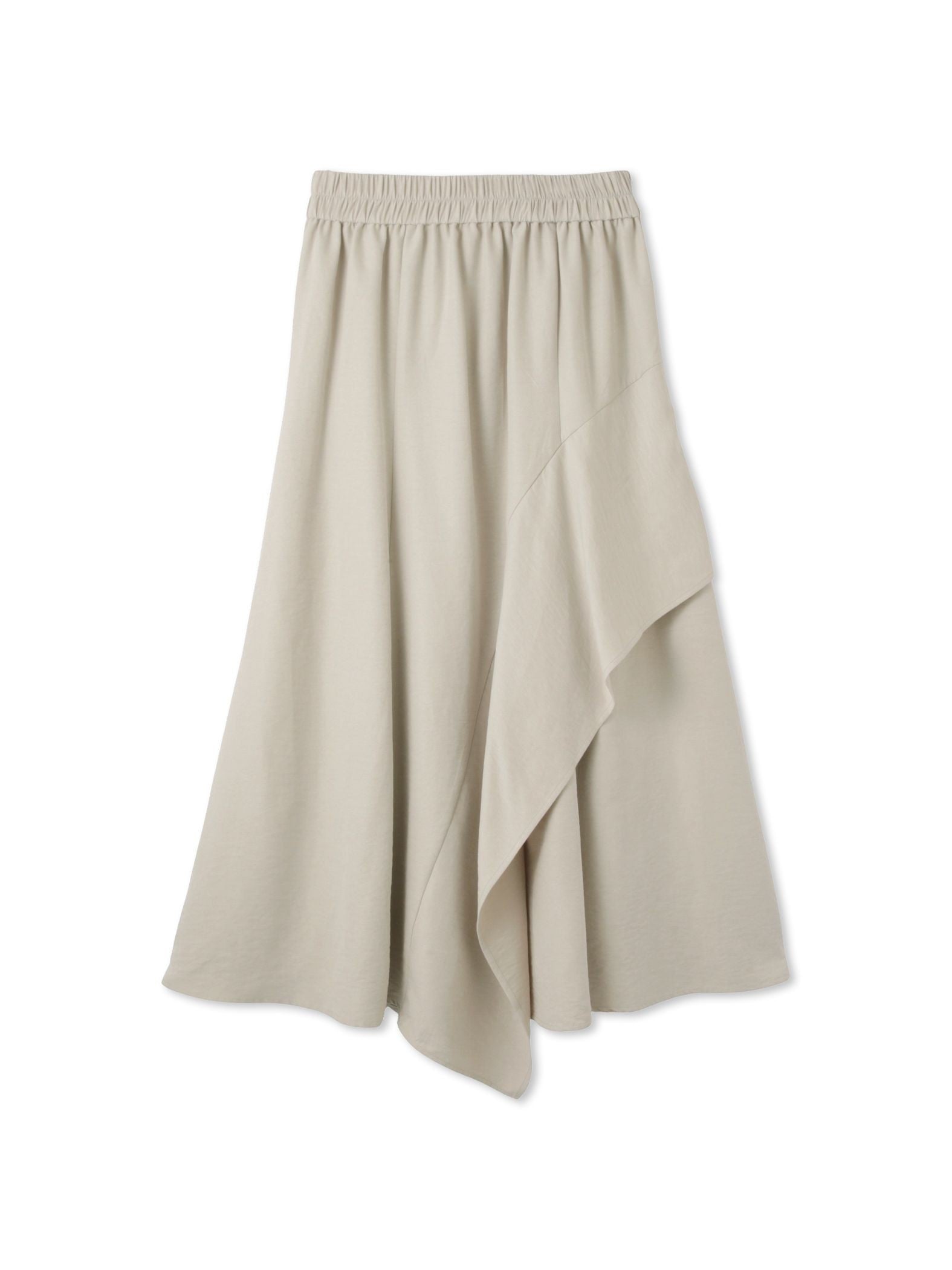 サテンピーチバックアシンメトリースカート≪手洗い可能≫