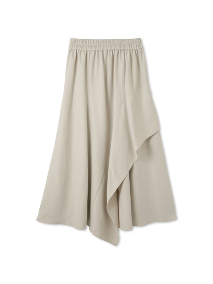 サテンピーチバックアシンメトリースカート≪手洗い可能≫