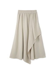サテンピーチバックアシンメトリースカート≪手洗い可能≫