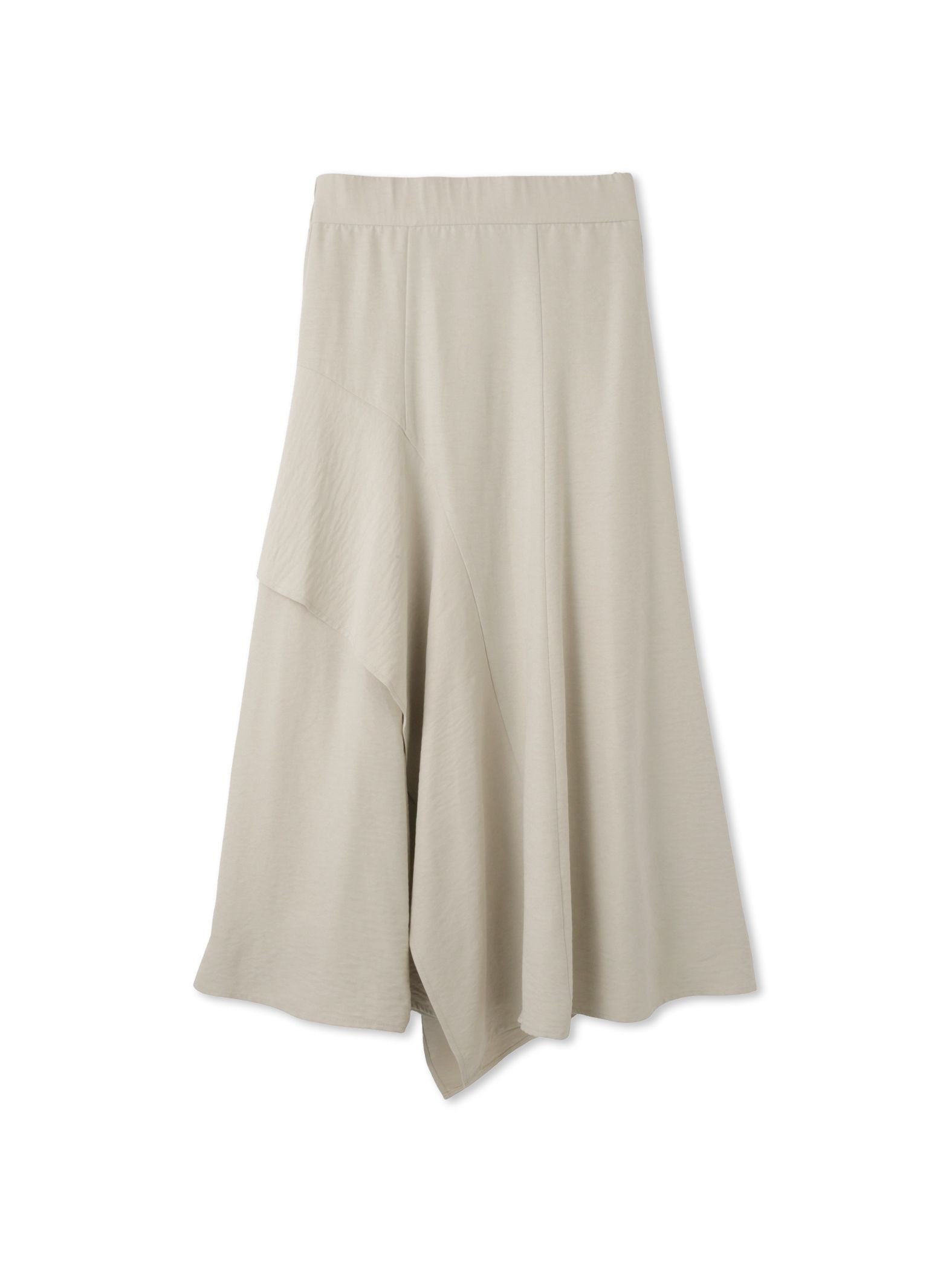 サテンピーチバックアシンメトリースカート≪手洗い可能≫