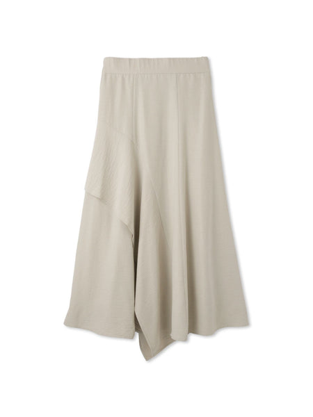 サテンピーチバックアシンメトリースカート≪手洗い可能≫