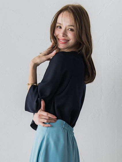 ダブルサテンブラウス