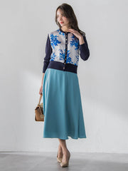 ビッグフラワーブーケカーディガン