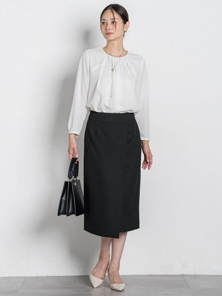 フロントタックブラウス≪透けにくい≫