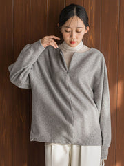 ニットコーデュロイカットソー≪手洗い可能≫