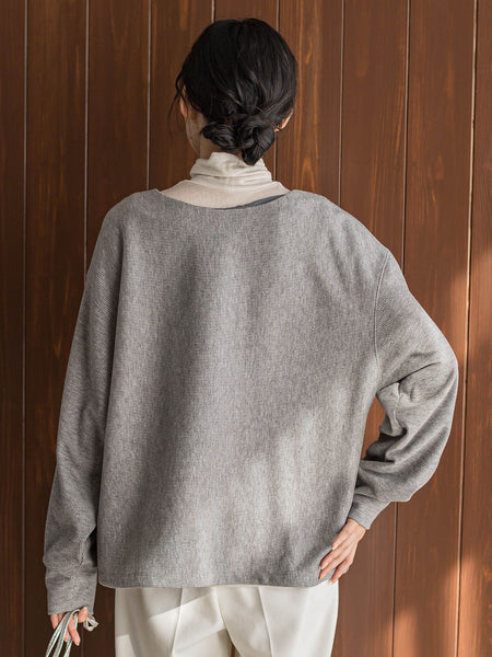 ニットコーデュロイカットソー≪手洗い可能≫