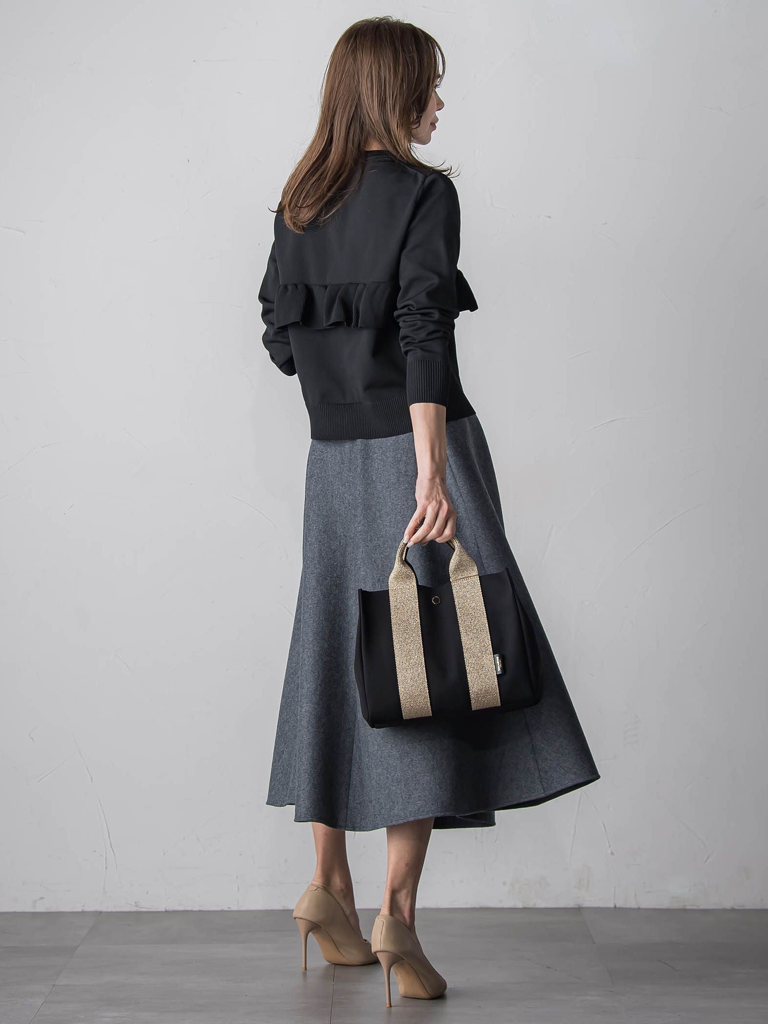 【WEB限定】フリルクルーカーディガン