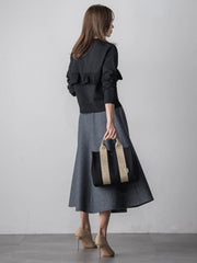 【WEB限定】フリルクルーカーディガン