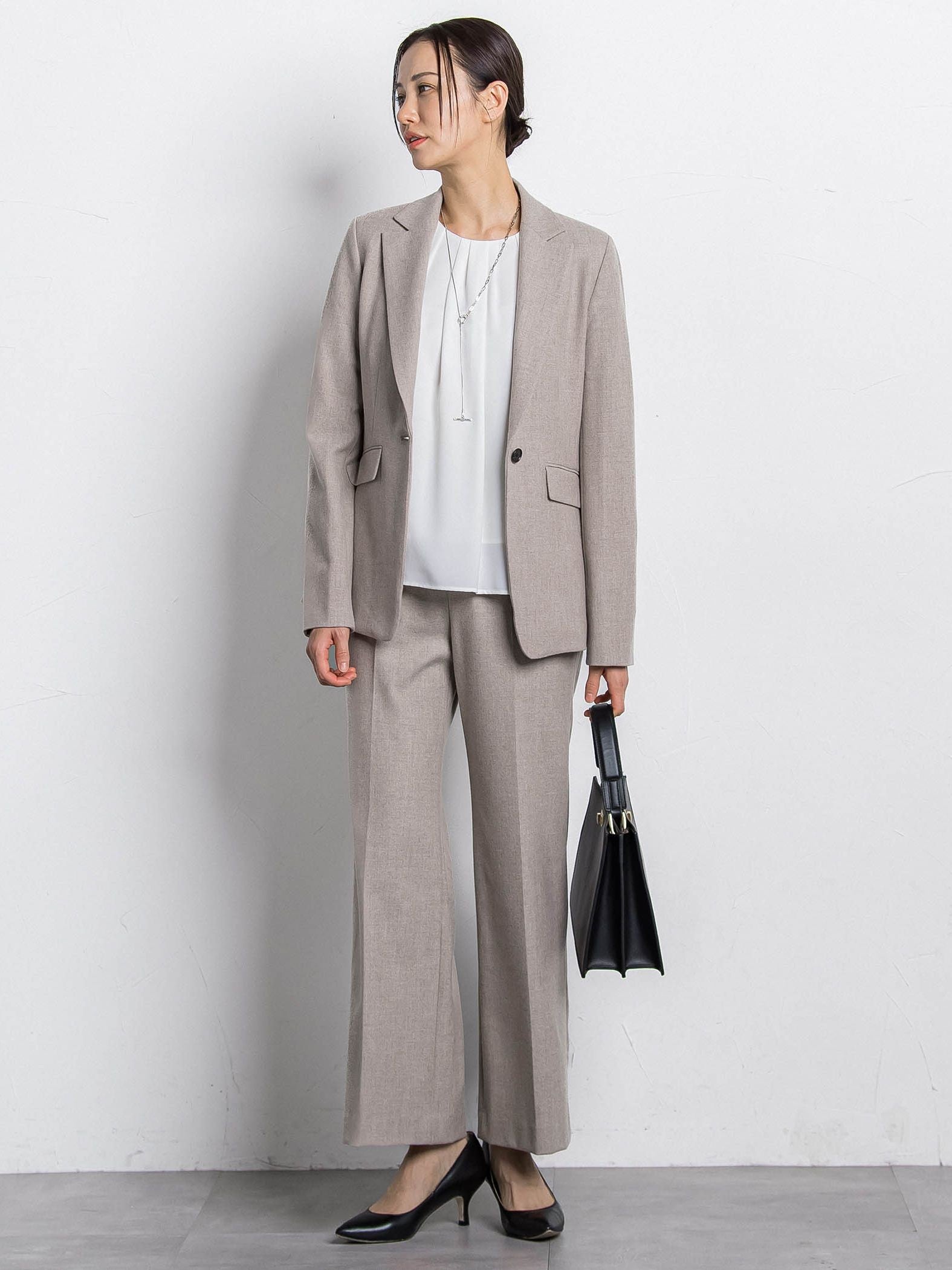 フロントタックブラウス≪透けにくい≫