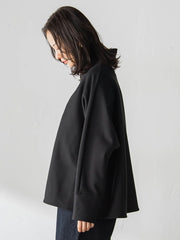 【WEB限定】裏毛布スタンドネックプルオーバー≪毛玉防止・ストレッチ≫