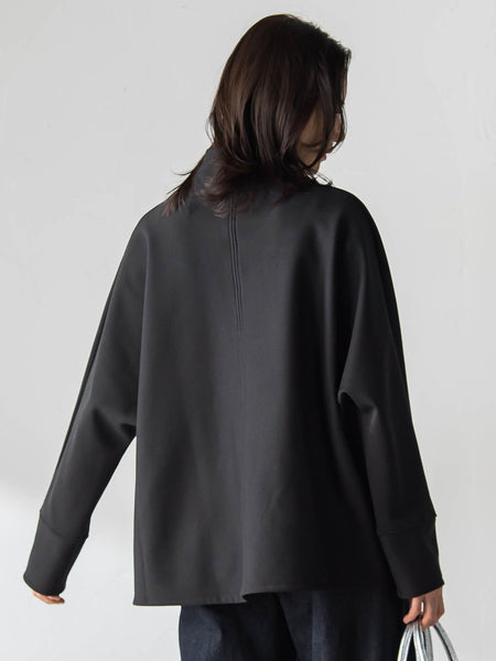 【WEB限定】裏毛布スタンドネックプルオーバー≪毛玉防止・ストレッチ≫