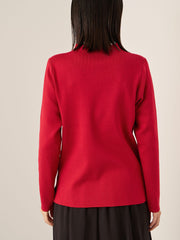 ハイネック総針ニットプルオーバー≪手洗い可能≫