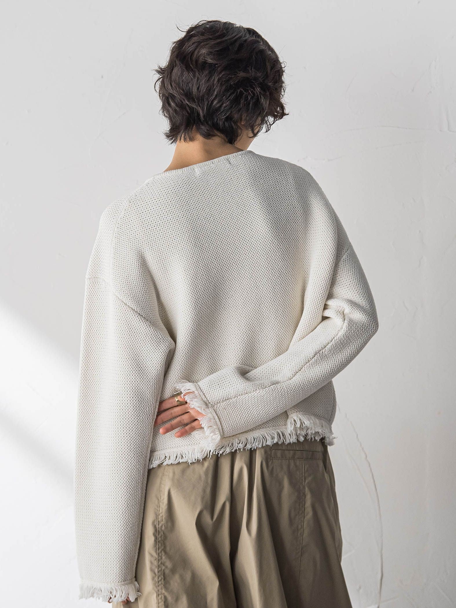 デニムライクニットジャケット