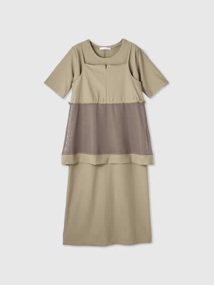 【アンサンブル】UVカットジャージワンピース ビスチェセット