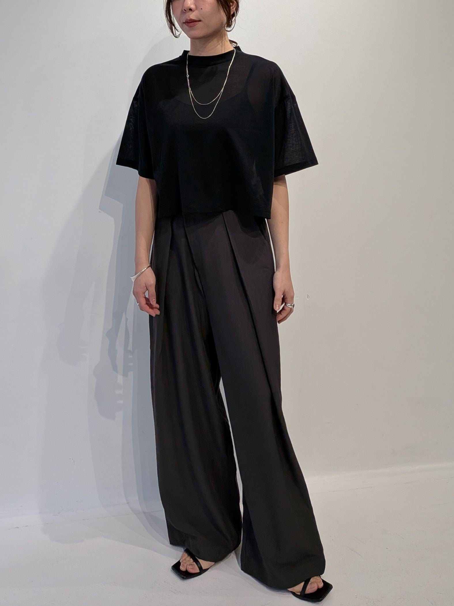 【Made in japan】 lustre cropped tee