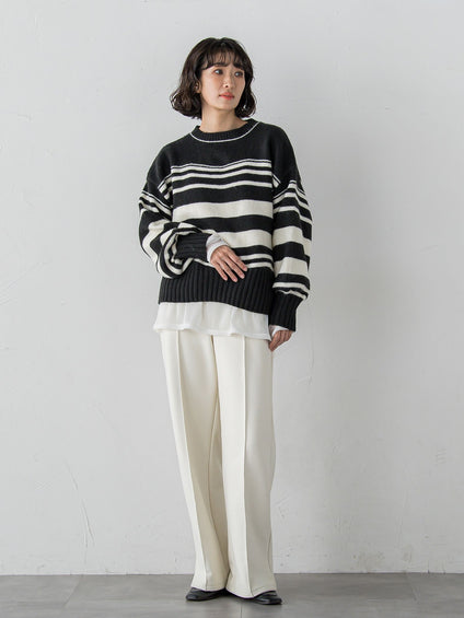 【WEB限定/新色追加】”まるで毛布”とろける裏起毛ワイドパンツ