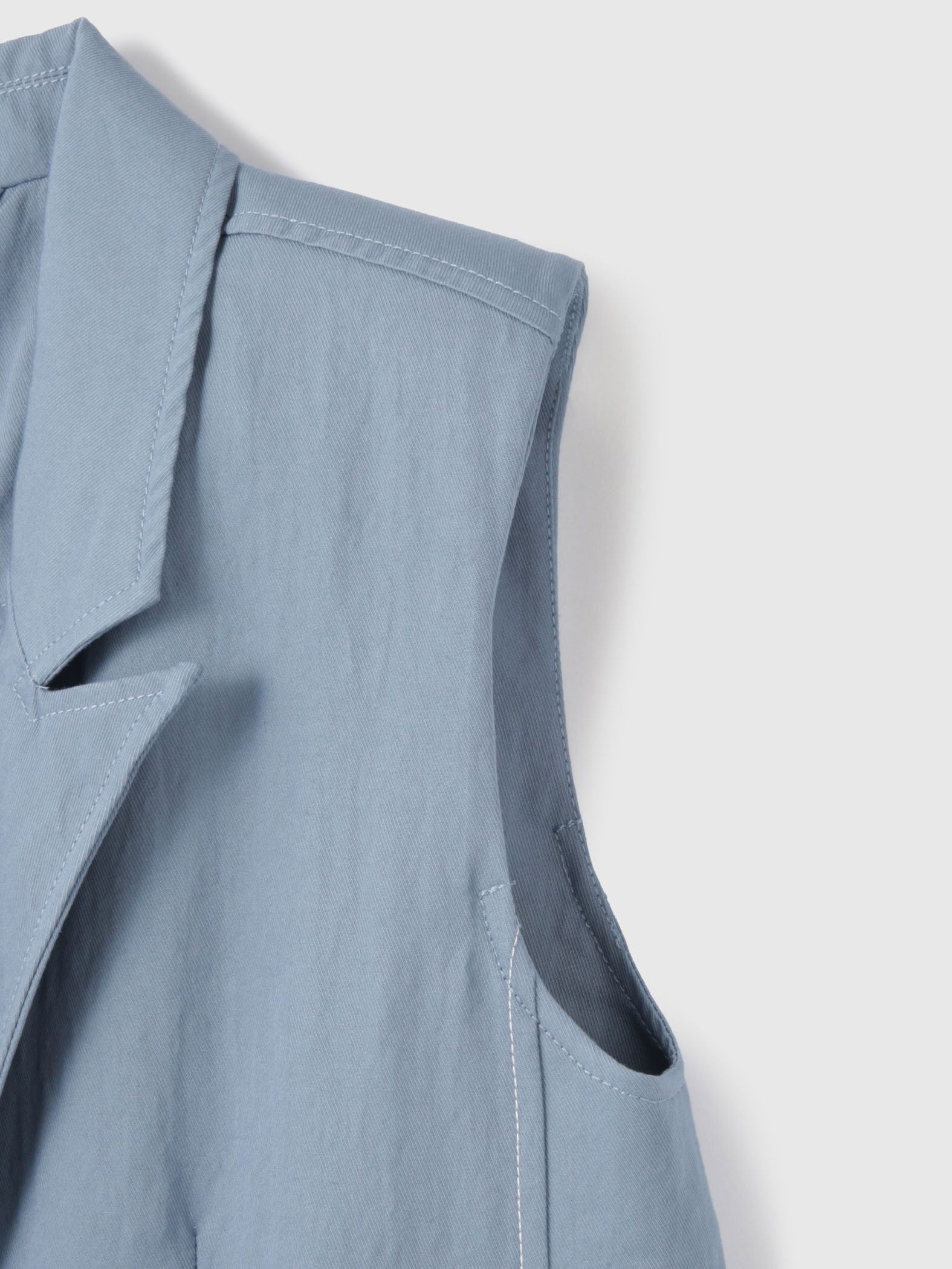 【シーズンレス】ナイロンツイルデニムベスト