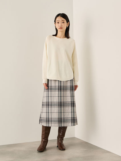 エアリーグリッターラウンドヘムニット≪手洗い可能≫