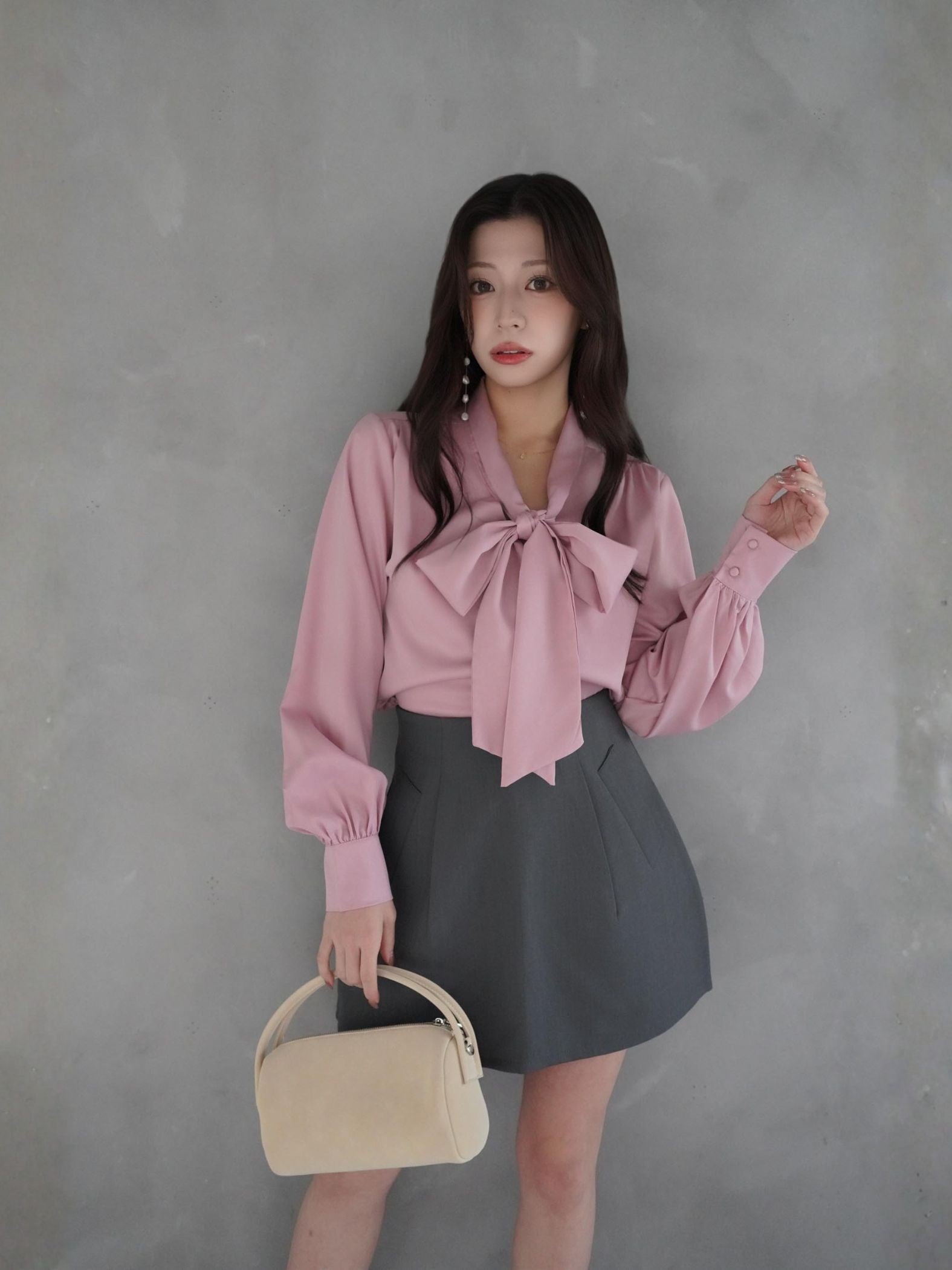 Bowtie Satin Blouse
