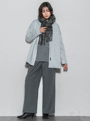 【一瞬で楽とキレイを叶える】裏起毛イージーワイドパンツ≪手洗い可能≫