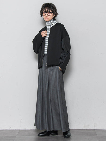 【新色追加】フレアヘムキュロットパンツ≪洗濯機で洗える≫