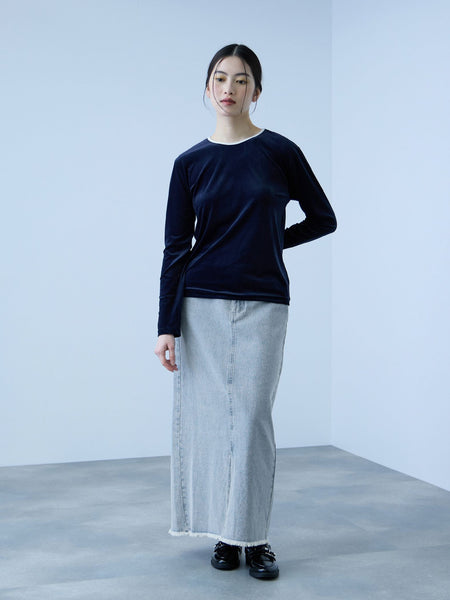 《落ち感◎》10OZデニムIラインスカート
