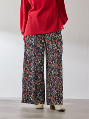 マルチフラワーイージーワイドパンツ≪手洗い可能≫