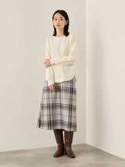 エアリーグリッターラウンドヘムニット≪手洗い可能≫