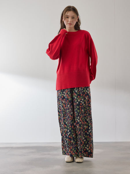 マルチフラワーイージーワイドパンツ≪手洗い可能≫