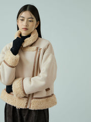 フェイクムートンボアブルゾン