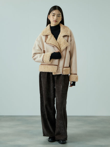 フェイクムートンボアブルゾン