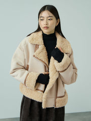 フェイクムートンボアブルゾン