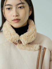 フェイクムートンボアブルゾン