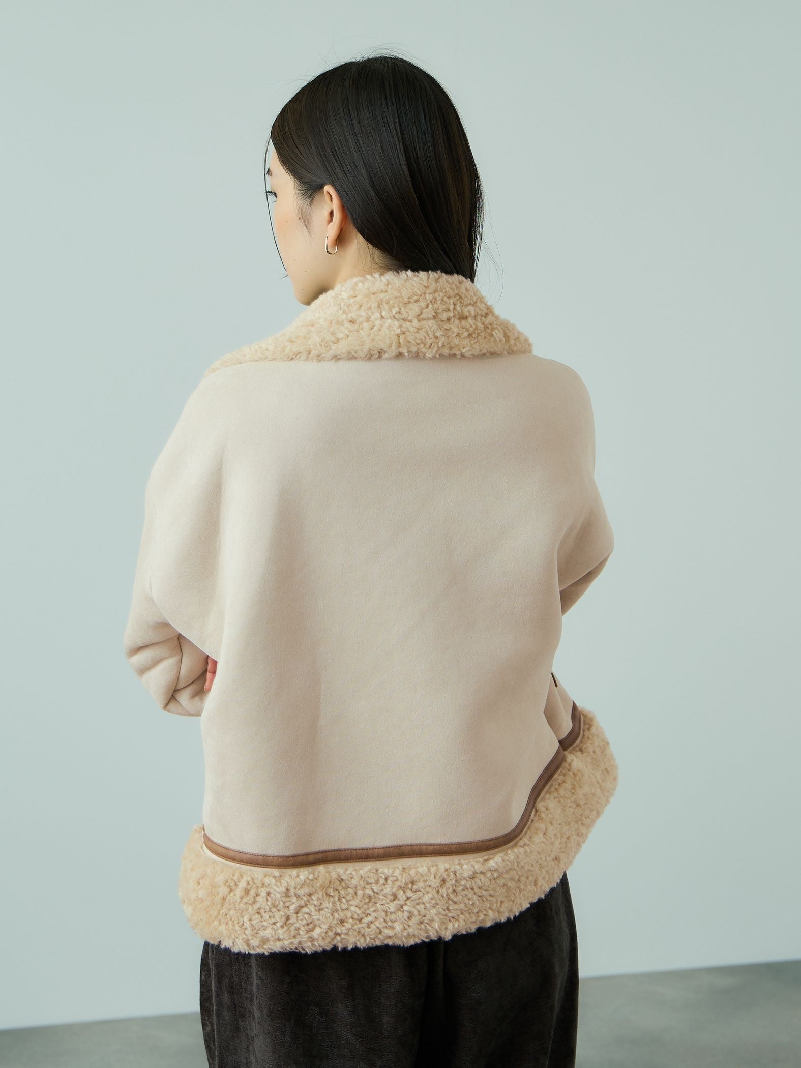 フェイクムートンボアブルゾン