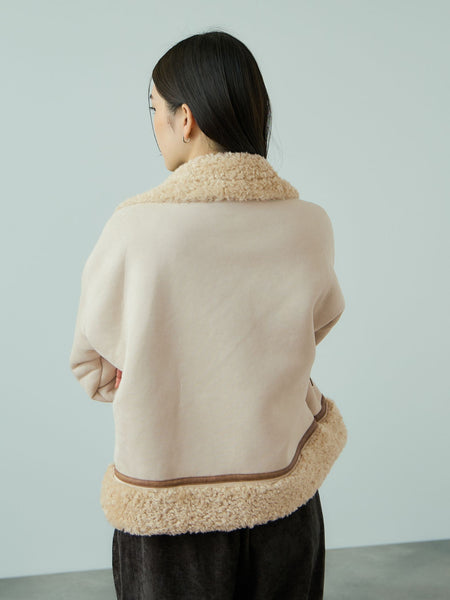 フェイクムートンボアブルゾン