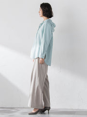 ドビーストライプフードシャツ