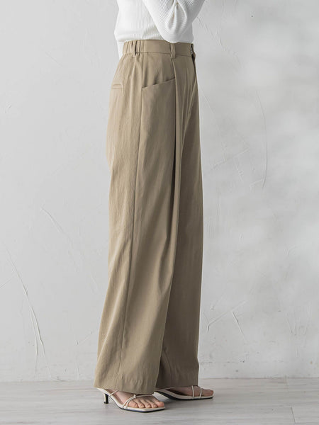 ワイドポケットタックパンツ
