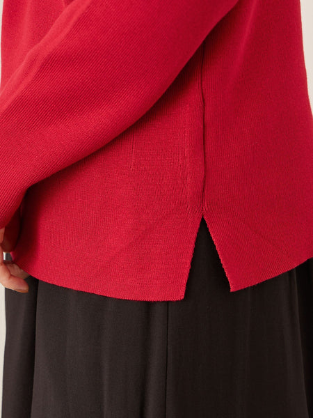 ハイネック総針ニットプルオーバー≪手洗い可能≫